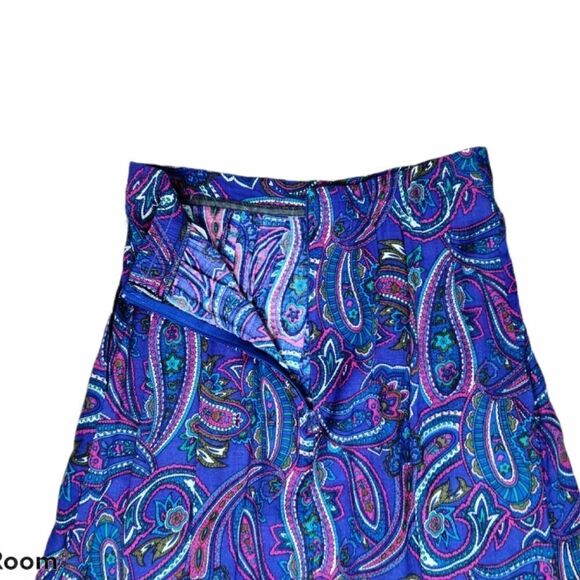 Vintage Boho Paisley Print Side Pockets Skirt - Picture 12 of 16